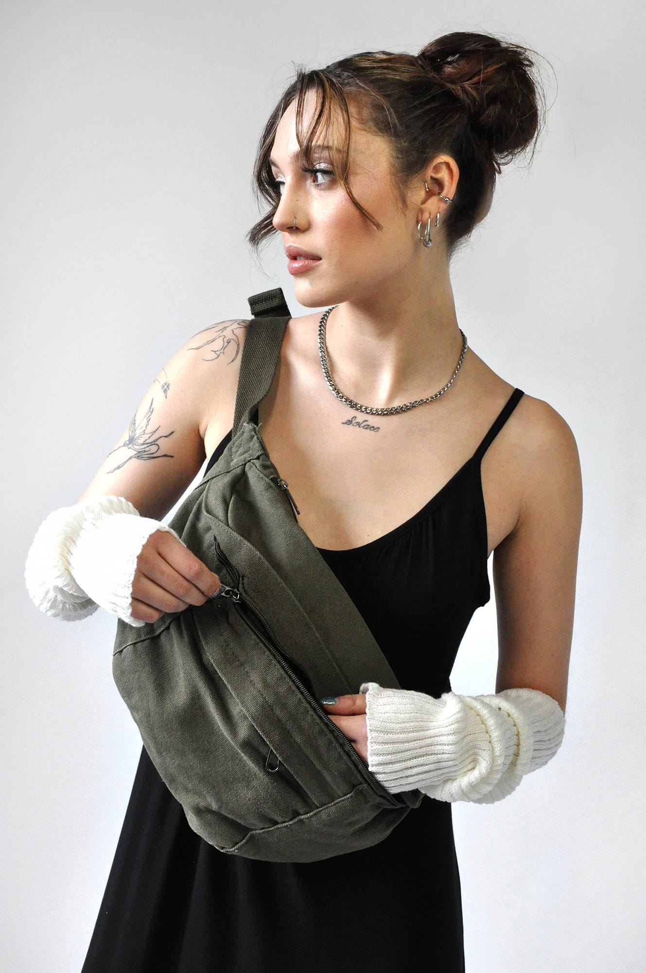 Cargo Canvas Crossbody Bag Bags NOCTEX GREEN